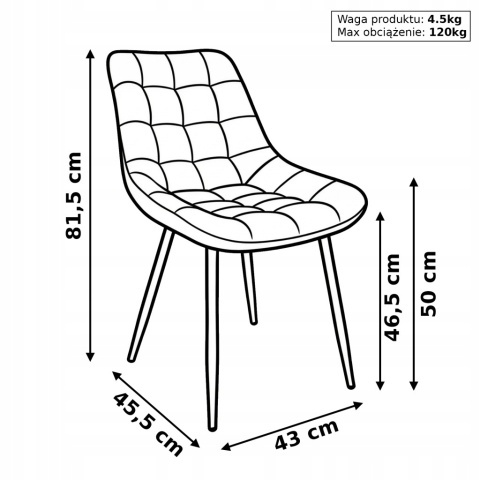 STÓŁ Z KRZESŁAMI LOFT 65x65 JASNY GRAFIT 2 KRZESŁA ZESTAW