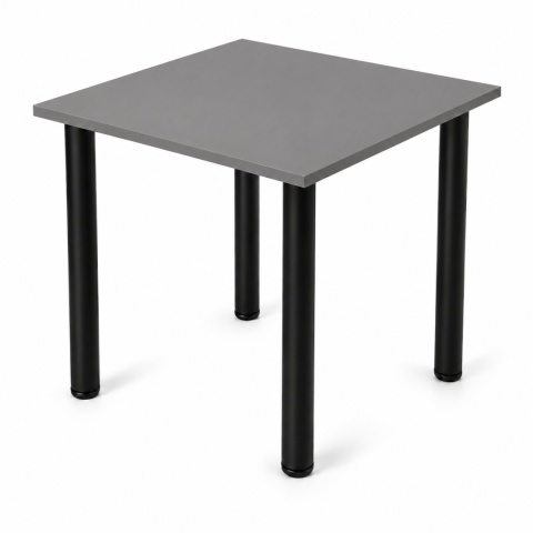 STÓŁ Z KRZESŁAMI LOFT 65x65 JASNY GRAFIT 2 KRZESŁA ZESTAW