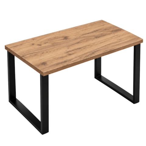 STÓŁ Z KRZESŁAMI LOFT do kuchni jadalni 120X60 blat dąb craft złoty 28 mm 4 krzesła zestaw