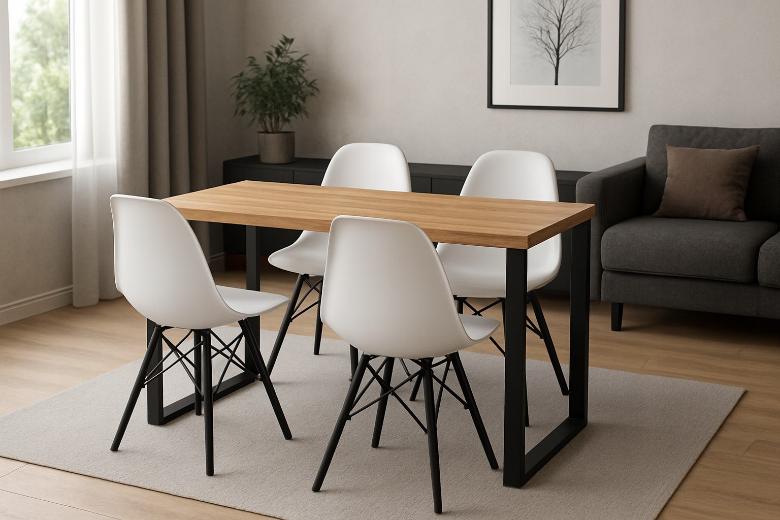 STÓŁ DO KUCHNI JADALNI SALONU 140x70 NOGI METAL LOFT DĄB CRAFT ZŁOTY